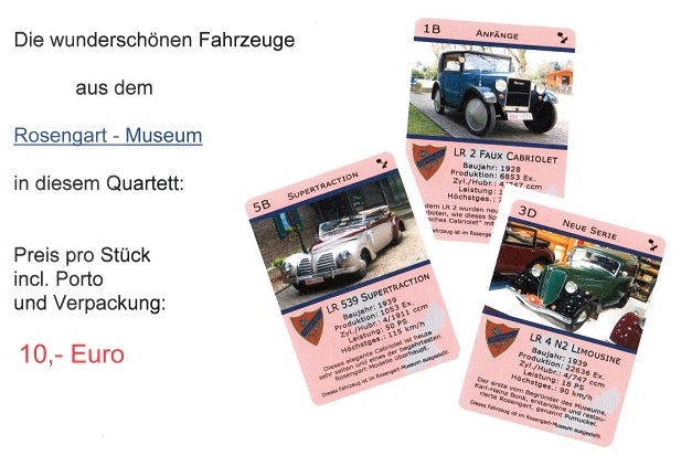 Quartett kann per Mail bestellt werden